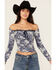 Image #1 - Free People Women's Layer It On Me Long Sleeve Top, Blue, hi-res