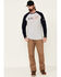 Ariat Men's FR Baseball Logo Crew Work Tee , Navy, hi-res