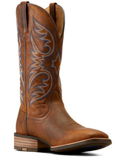 Image #1 - Ariat Men's Ricochet Performance Western Boots - Broad Square Toe , Brown, hi-res