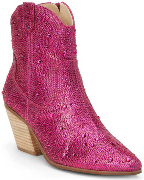 Matisse Women's Harlow Western Fashion Booties - Pointed Toe, Hot Pink, hi-res