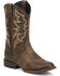 Image #1 - Justin Men's Buster Stampede Western Boots - Round Toe, Brown, hi-res