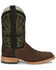 Image #2 - Justin Men's King Kango Exotic Full-Quill Ostrich Western Boots - Broad Square Toe, Dark Brown, hi-res