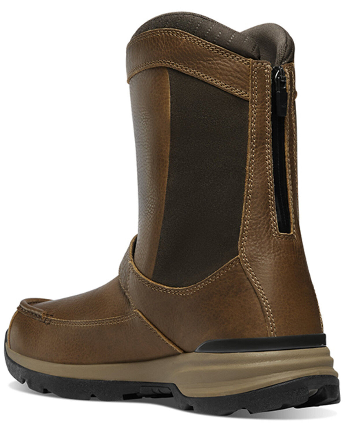 Image #3 - Danner Men's 10" Recurve Rear Zip Moc Work Boots - Soft Toe, Brown, hi-res