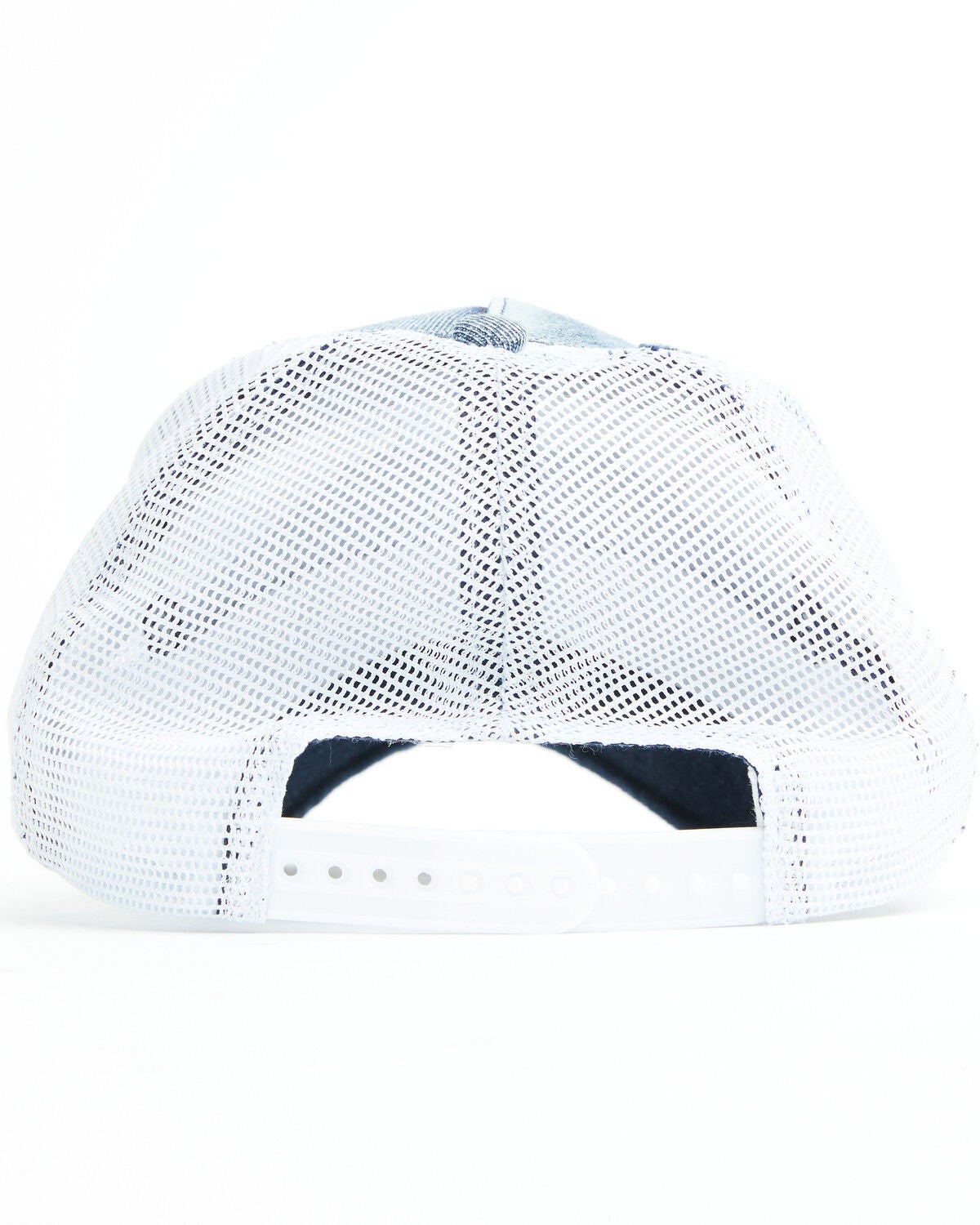 Image #3 - Modelo Women's Logo Distressed Denim Ball Cap, Navy, hi-res