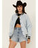 Image #2 - The Laundry Room Women's Denim Coors Ghost Stadium Bomber Jacket, Light Wash, hi-res