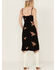 Image #4 - Wild Moss Women's Embroidered Slip Midi Dress, Black, hi-res
