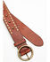 Image #2 - Cleo + Wolf Women's Studded Leather Belt, Mahogany, hi-res