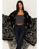 Image #3 - Idyllwind Women's Kyle Bandana Print Blanket Shawl, Black, hi-res