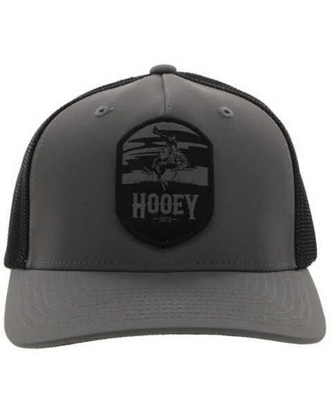 Image #3 - Hooey Men's Cheyenne Logo Patch Trucker Cap, Charcoal, hi-res