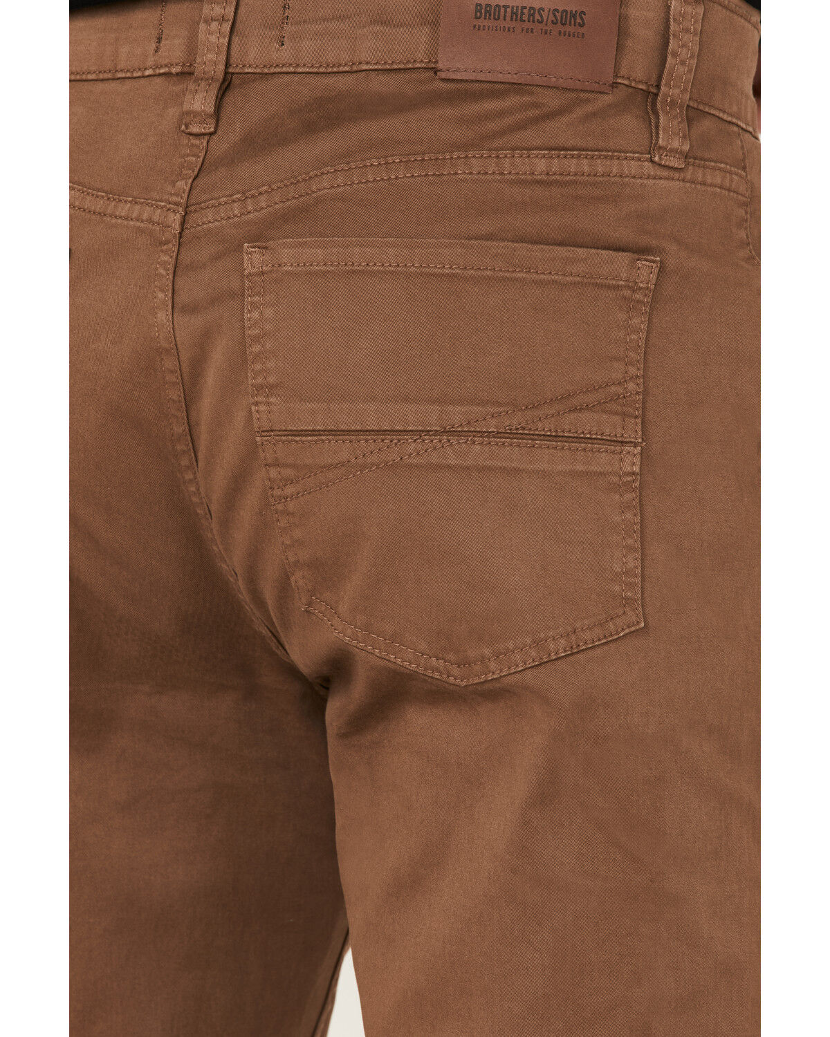 Image #4 - Brothers and Sons Men's Whiskey Wash Stretch Slim Straight Jeans, Tan, hi-res