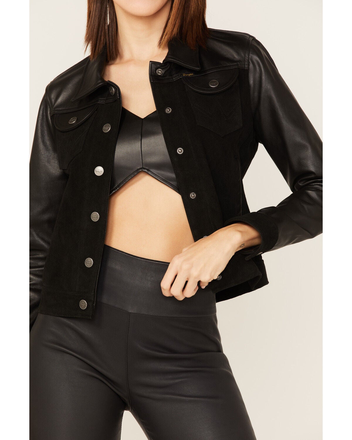 Image #3 - Wrangler Women's Leather And Suede Jacket, , hi-res