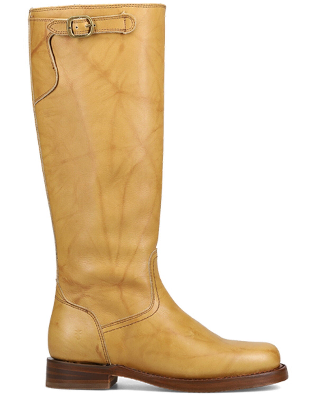 Image #2 - Frye Women's Campus Low Heel Tall Riding Boots - Round Toe, Mustard, hi-res
