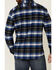 Flag & Anthem Men's Lowellville Stretch Plaid Long Sleeve Western Flannel Shirt , Black, hi-res
