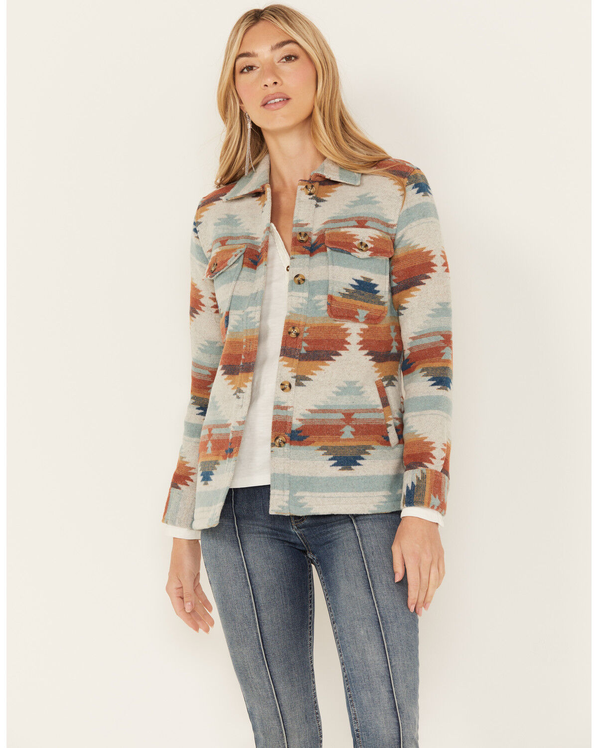 Image #1 - Idyllwind Women's Southwestern Print Jacquard Shacket, , hi-res