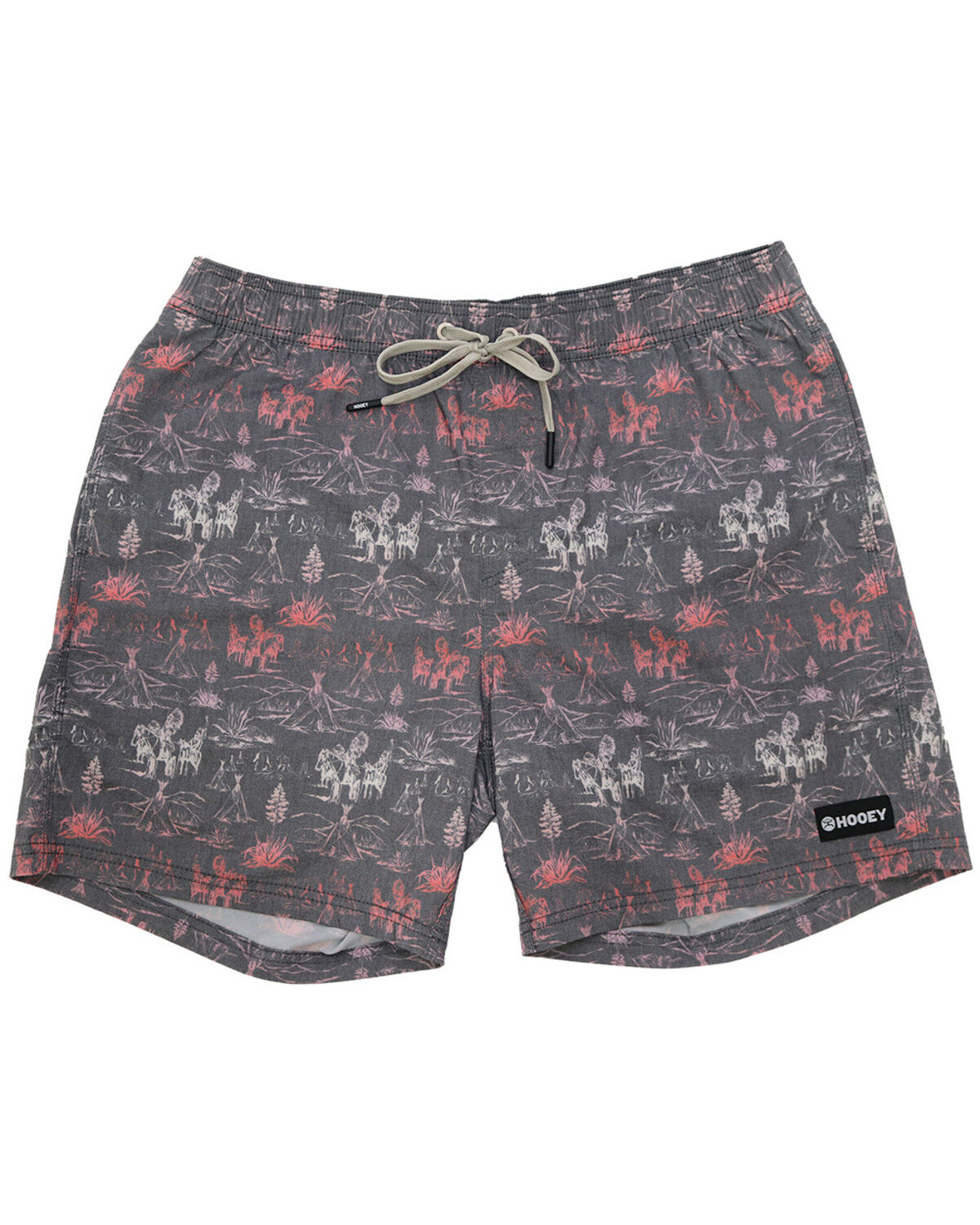 Image #1 - Hooey Boys' Printed Board Shorts, Grey, hi-res