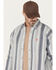 Image #2 - Ariat Men's FR Sunset Striped Print Long Sleeve Button-Down Work Shirt, Navy, hi-res