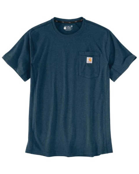 Carhartt Men's Delmont Force® Short Sleeve T-Shirt - Tall , Teal, hi-res