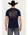 Image #1 - Moonshine Spirit Men's Oak Barrel Short Sleeve Graphic T-Shirt, Navy, hi-res