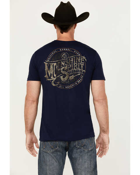 Moonshine Spirit Men's Oak Barrel Short Sleeve Graphic T-Shirt, Navy, hi-res