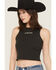 Image #3 - Originality Women's Cowgirl Graphic Tank, Black, hi-res