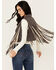 Image #4 - Saints & Hearts Women's Contrast Fringe Faux Suede Vest , Grey, hi-res