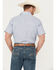 Image #4 - Rock & Roll Denim Men's Geo Print Short Sleeve Button Down Stretch Western Shirt, Blue, hi-res