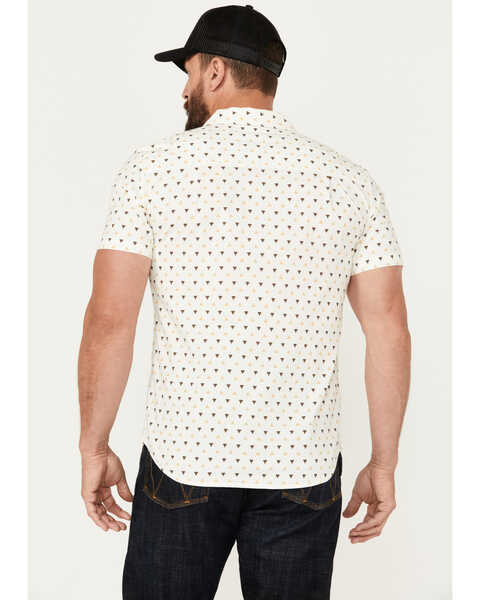 Image #4 - Brixton Men's Charter Geo Print Short Sleeve Button-Down Shirt, Off White, hi-res