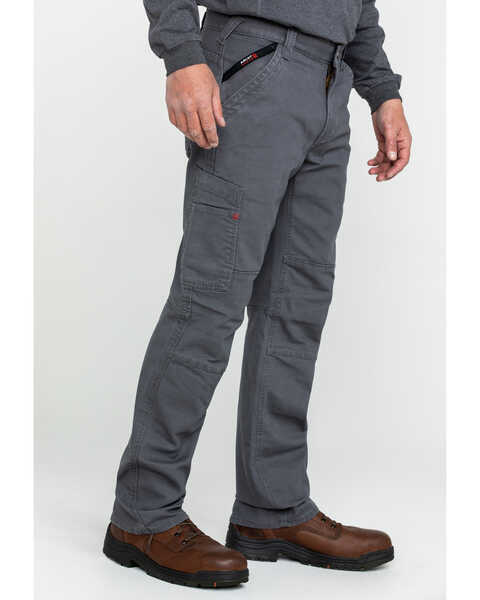 Ariat Men's Grey FR M5 Duralight Stretch Canvas Straight Work Pants , Grey, hi-res