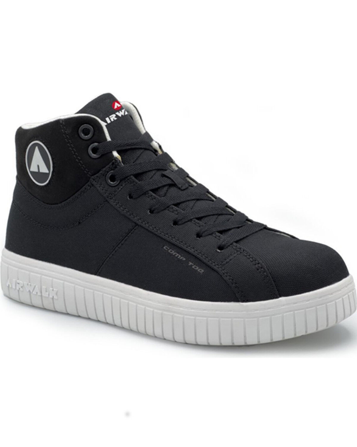 Image #1 - Airwalk Men's Deuce Mid Work Shoes - Composite Toe, Black, hi-res
