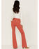 Image #3 - Idyllwind Women's High Risin' Flare Stretch Corduroy Jeans, Brick Red, hi-res