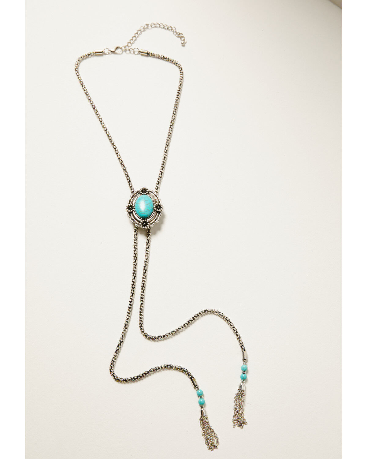Image #2 - Shyanne Women's Floral Concho Bolo Necklace, Silver, hi-res