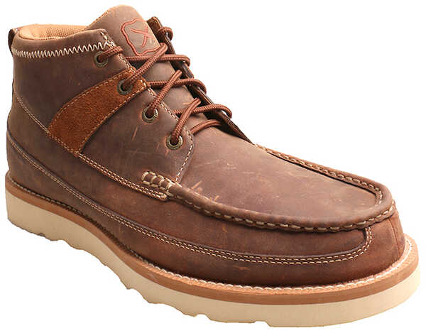 Image #1 - Twisted X Men's Oiled Western Boots - Moc Toe , Peanut, hi-res