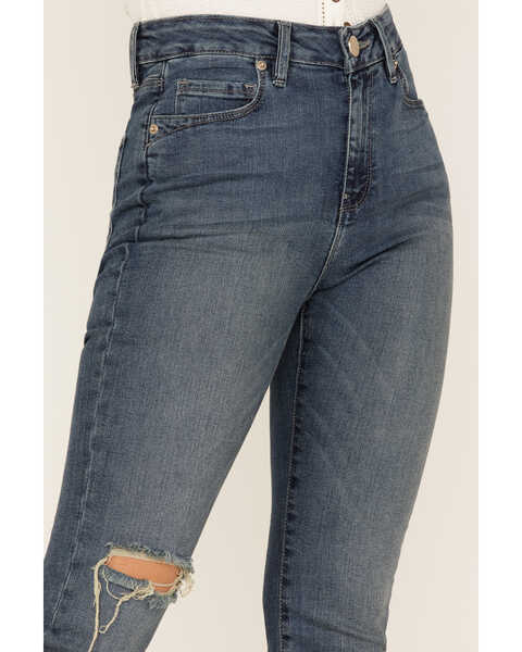 Image #2 - Lola Women's Kate Medium Wash High Rise Straight Jeans, Blue, hi-res
