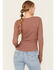 Image #4 - Cleo + Wolf Women's Rust Belt Long Sleeve Henley Shirt, Coffee, hi-res