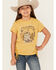 Image #1 - Shyanne Girls' Take A Walk Short Sleeve Graphic Tee, Mustard, hi-res
