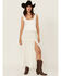 Image #1 - Angie Women's Tiered Midi Skirt, Ivory, hi-res