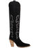 Image #2 - Dingo Women's Primadonna Suede Tall Western Boots - Round Toe, Black, hi-res