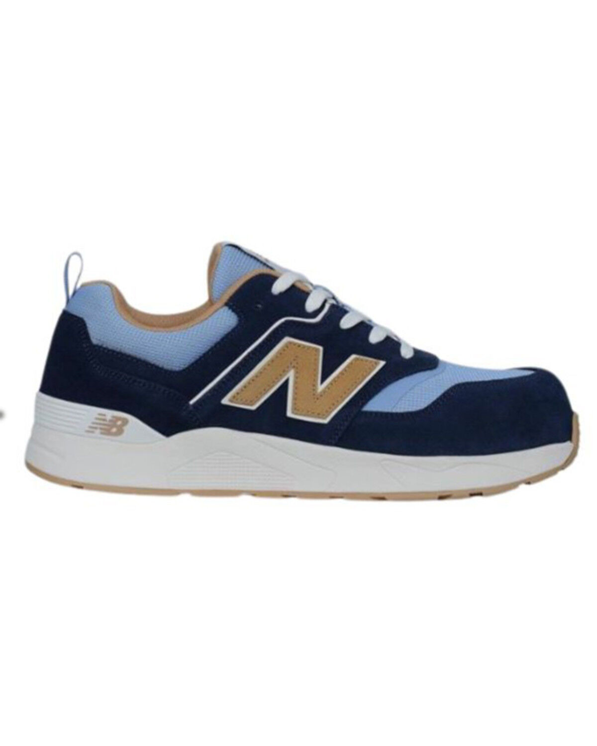 Image #2 - New Balance Men's Elite Lite Work Shoes - Composite Toe, Brown/blue, hi-res