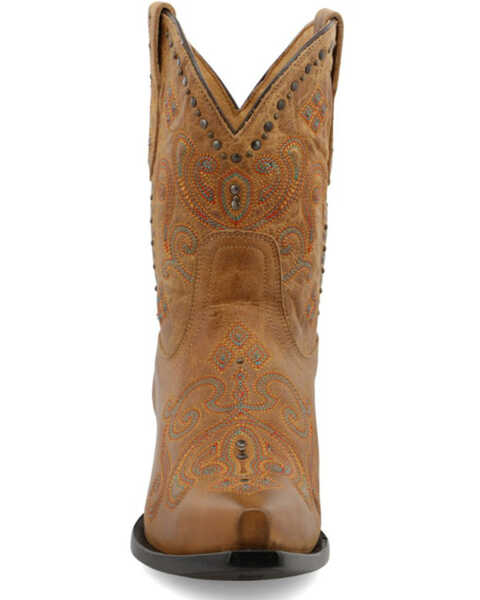 Image #4 - Black Star Women's CellSole Studded Leather Western Boots - Snip Toe , Brown, hi-res