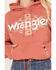 Image #3 - Wrangler Retro Women's Southwestern Print Logo Cropped Long Sleeve Hoodie, Red, hi-res