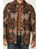 Image #3 - Rock & Roll Denim Men's Southwestern Print Snap Shacket, Dark Brown, hi-res
