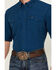 Image #3 - Wrangler Men's Solid Long Sleeve Snap Performance Western Shirt, Navy, hi-res