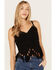 Image #1 - Shyanne Women's Crochet Fringe Tank, Black, hi-res