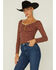 Image #1 - Wild Moss Women's Floral Ribbed Top, , hi-res