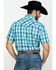 Image #2 - Pendleton Men's Frontier Short Sleeve Shirt , Teal, hi-res