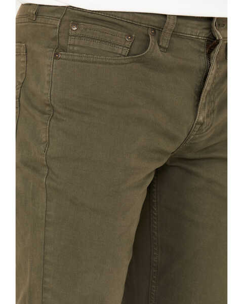 Image #2 - Brothers and Sons Men's Slim Straight Stretch Denim Jeans, Olive, hi-res