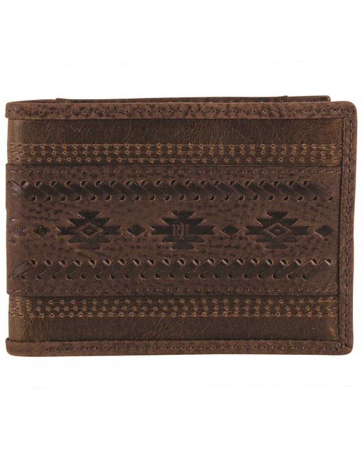 Red Dirt Hat Co Men's Embossed Bifold Wallet, Brown, hi-res