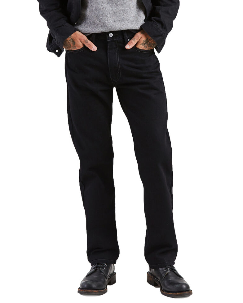 Levis Men's 505 Black Regular Straight Jeans - Country Outfitter
