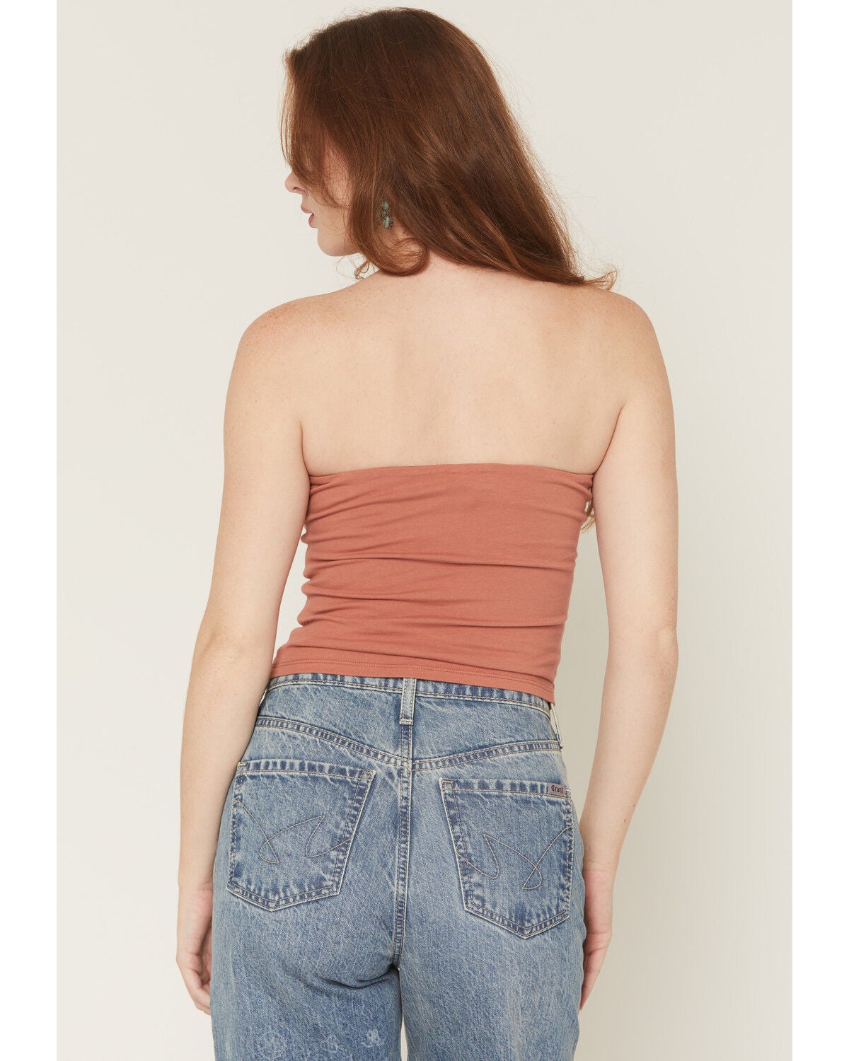Image #4 - La La Land Women's Horse Graphic Tube Top, Rust Copper, hi-res