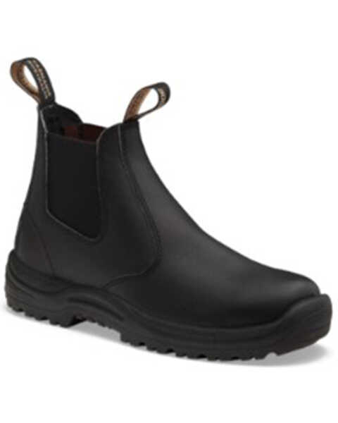 Blundstone Men's Pull-On Chelsea Work Boots - Round Toe, Black, hi-res